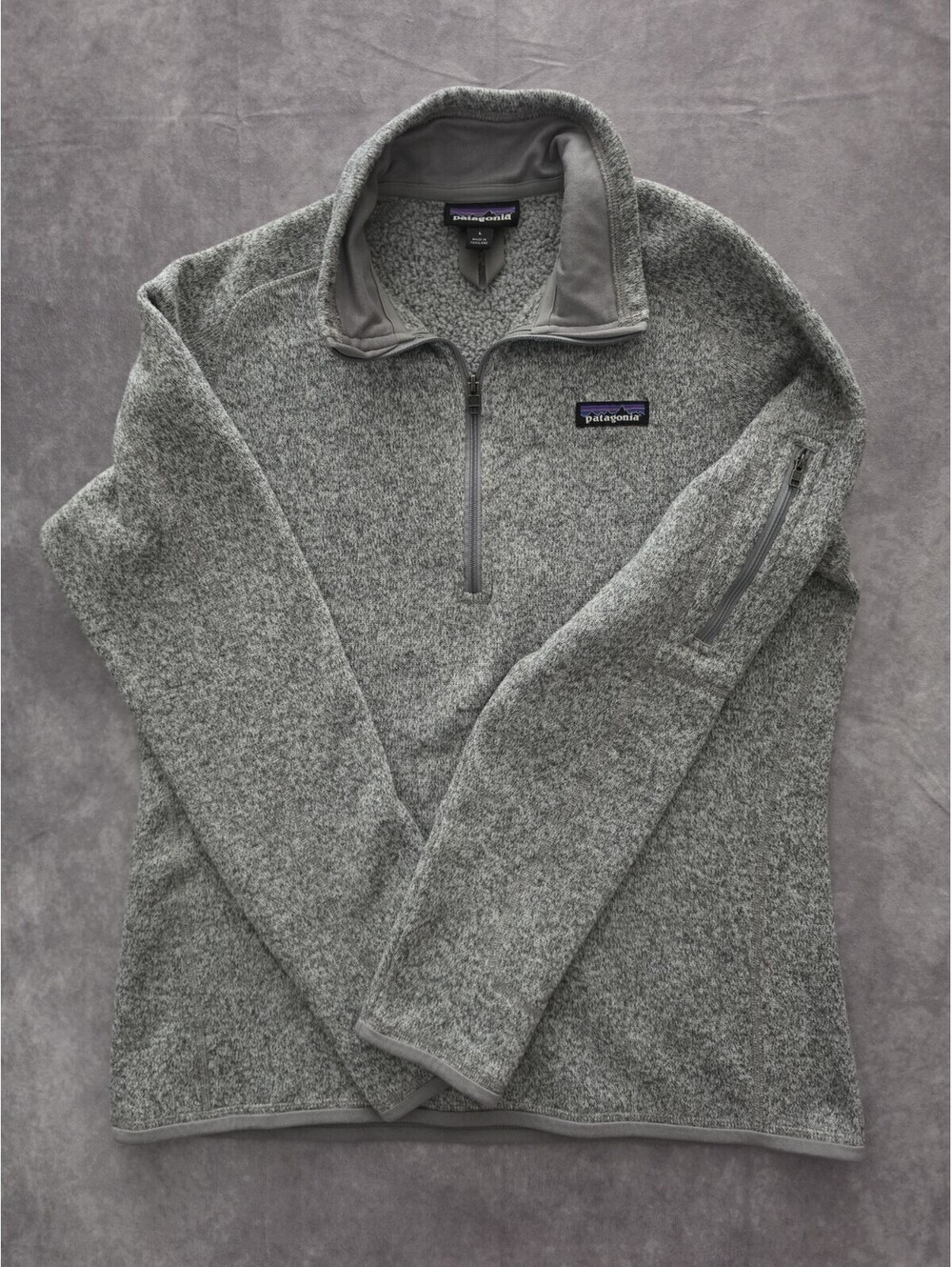 Patagonia Better Sweater 1/4 Zip Women's Large Gray Fleece Cozy Outdoor Jacket.